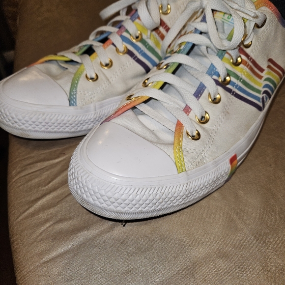 Converse Chuck Taylor All Star Pride Rainbow Shoes Size 11.5 men 13.5 women - Picture 6 of 9